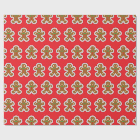 Gingerbread Man Making The Angel In The Snow Geschenkpapier (Flach)