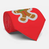 Gingerbread Man Making The Angel In The Snow Krawatte (Gerollt)