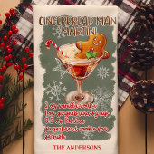 Gingerbread Man Martini Weihnachtscocktail Rezept Geschirrtuch