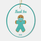 Gingerbread Man Medical Nurse Doctor Danke Keramik Ornament (Links)