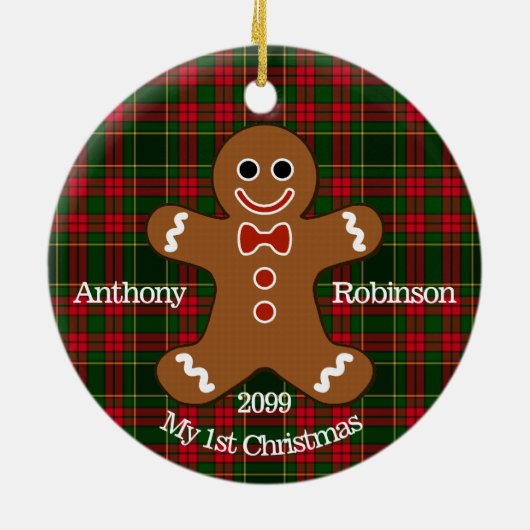 Gingerbread Man Mein 1. Weihnachtsschmuck (Hinten)