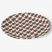 Gingerbread Man Men Lady Weihnachtsfeiertag Pappteller (Schrägansicht)