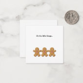 Gingerbread Man Mini Danke Note Card Mitteilungskarte (Vorderseite/Rückseite Beispiel)