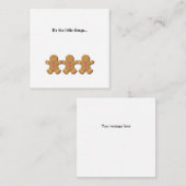 Gingerbread Man Mini Danke Note Card Mitteilungskarte (Vorne/Hinten)