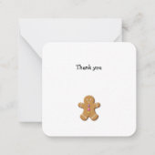 Gingerbread Man Mini Danke Note Card Mitteilungskarte (Vorderseite)