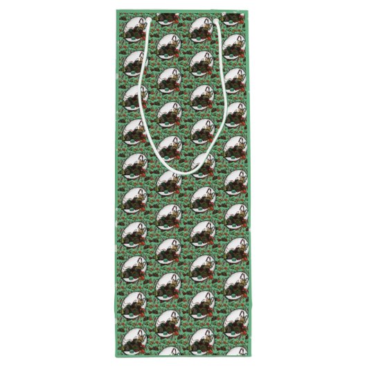 Gingerbread Man- Mint Geschenktüte Für Weinflaschen (Rückseite)