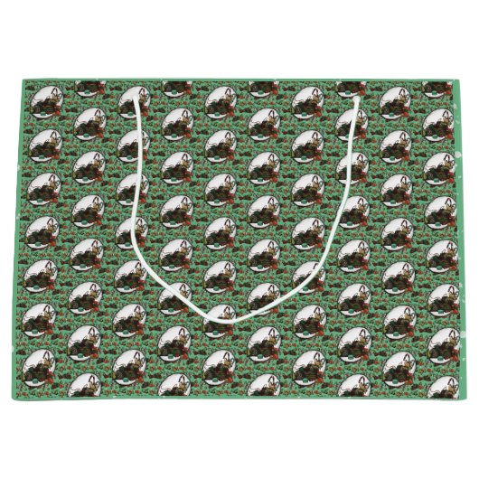 Gingerbread Man- Mint Große Geschenktüte (Vorderseite)