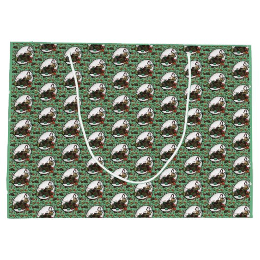 Gingerbread Man- Mint Große Geschenktüte (Rückseite)