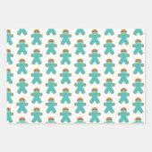 Gingerbread Man Nurse Doctor Scrubs Geschenkpapier Set (Vorderseite)