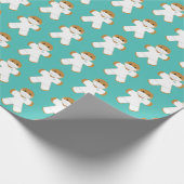 Gingerbread Man Nurse Doctor White Scrubs Geschenkpapier (Ecke)