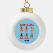 Gingerbread Man Nurse Pain Scale Keramik Kugel-Ornament (Vorderseite)