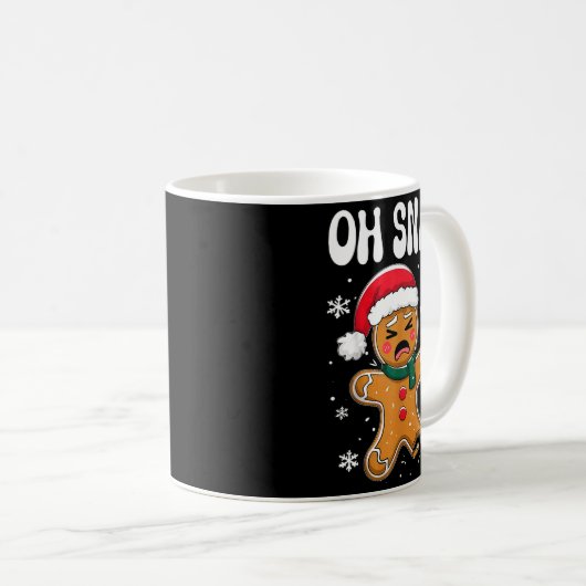 Gingerbread Man Oh Snap Christmas Funny Cookie Bak Kaffeetasse (VorderseiteRechts)