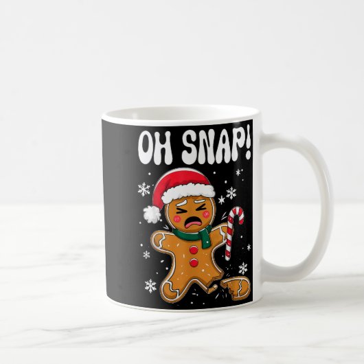 Gingerbread Man Oh Snap Christmas Funny Cookie Bak Kaffeetasse (Rechts)