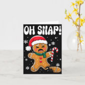 Gingerbread Man Oh Snap Christmas Funny Cookie Bak Karte (Gelbe Blume)