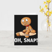 Gingerbread Man Oh Snap Christmas Funny Cookie Bak Karte (Gelbe Blume)