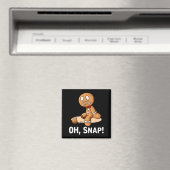 Gingerbread Man Oh Snap Christmas Funny Cookie Bak Magnet (In Situ (Geschirrspüler))