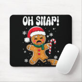Gingerbread Man Oh Snap Christmas Funny Cookie Bak Mousepad (Mit Mouse)