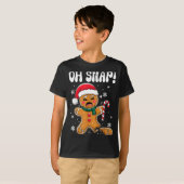 Gingerbread Man Oh Snap Christmas Funny Cookie Bak T-Shirt (Vorne ganz)