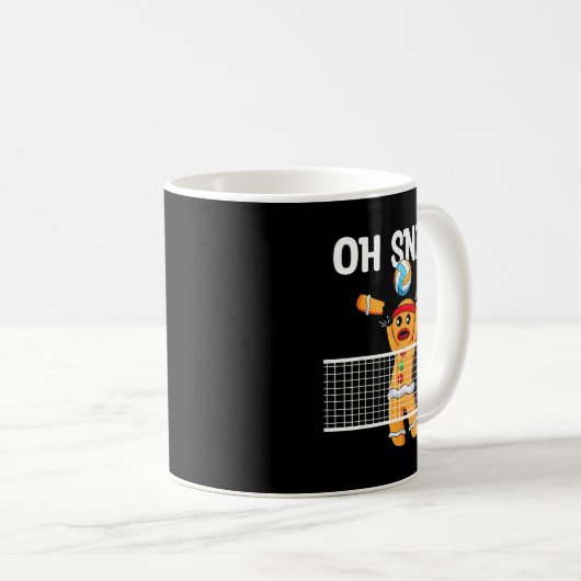 Gingerbread Man Oh Snap Christmas Volleyball Playe Kaffeetasse (VorderseiteRechts)
