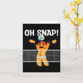 Gingerbread Man Oh Snap Christmas Volleyball Playe Karte (Gelbe Blume)