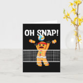 Gingerbread Man Oh Snap Christmas Volleyball Playe Karte (Gelbe Blume)