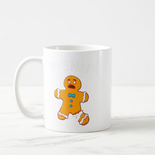 Gingerbread Man Oh Snap Weihnachten Weihnachtsgebä Kaffeetasse (Links)