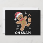 Gingerbread Man Oh Snap Weihnachtskeks Feiertagskarte (Vorderseite)