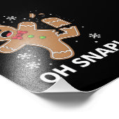 Gingerbread Man Oh Snap Weihnachtskeks Fotodruck (Ecke)