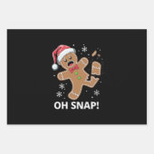 Gingerbread Man Oh Snap Weihnachtskeks Geschenkpapier Set (Vorderseite)