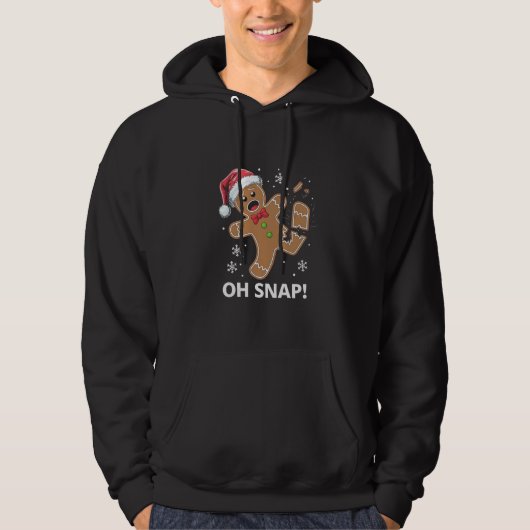 Gingerbread Man Oh Snap Weihnachtskeks Hoodie (Vorderseite)