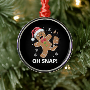 Gingerbread Man Oh Snap Weihnachtskeks Ornament Aus Metall