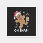 Gingerbread Man Oh Snap Weihnachtskeks Serviette (Vorderseite)
