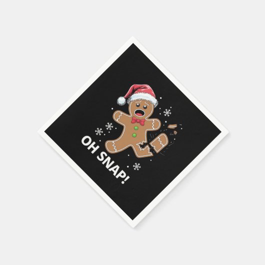 Gingerbread Man Oh Snap Weihnachtskeks Serviette (Ecke)