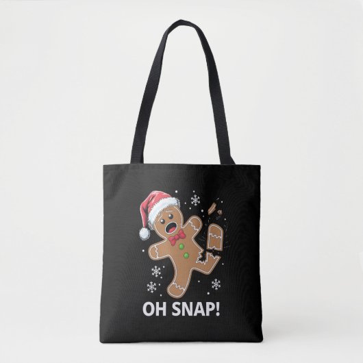 Gingerbread Man Oh Snap Weihnachtskeks Tasche (Vorderseite)