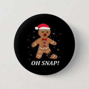 Gingerbread Man Oh Snap Weihnachtskochtopf Kostüm Button