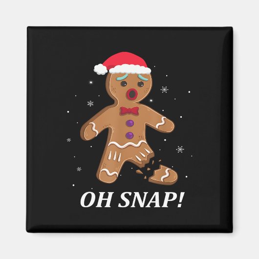 Gingerbread Man Oh Snap Weihnachtskochtopf Kostüm  Magnet (Vorne)
