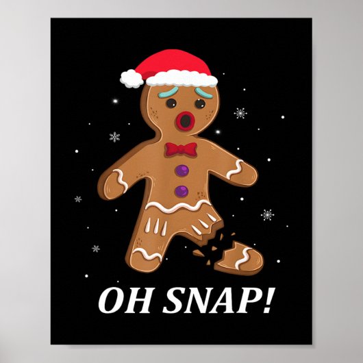 Gingerbread Man Oh Snap Weihnachtskochtopf Kostüm  Poster (Vorne)