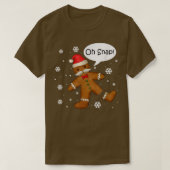 Gingerbread Man Oh Snap Weihnachtskochtopf Kostüm T-Shirt (Design vorne)