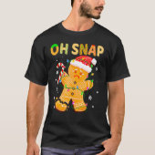 Gingerbread Man Oh Snap Weihnachtskochtopf Kostüm T-Shirt (Vorderseite)