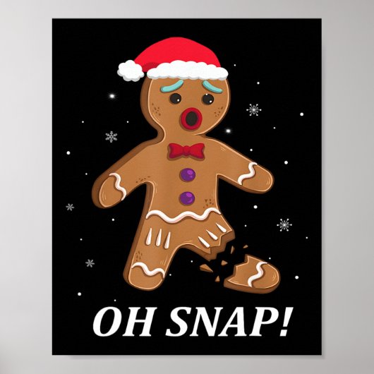 Gingerbread Man Oh Snap Weihnachtsplätzchen-Kostüm Poster (Vorne)