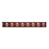 Gingerbread Man on Buffalo Kariert Satin Ribbon Satinband (Vorderseite)