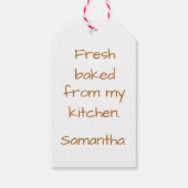 Gingerbread Man on Gingham Geschenkanhänger (Rückseite)