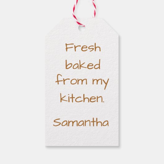 Gingerbread Man on Gingham Geschenkanhänger (Rückseite)