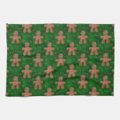 Gingerbread Man on Green Küchentuch (Horizontal)