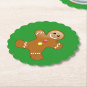 Gingerbread Man on Green Untersetzer (angewinkelt)