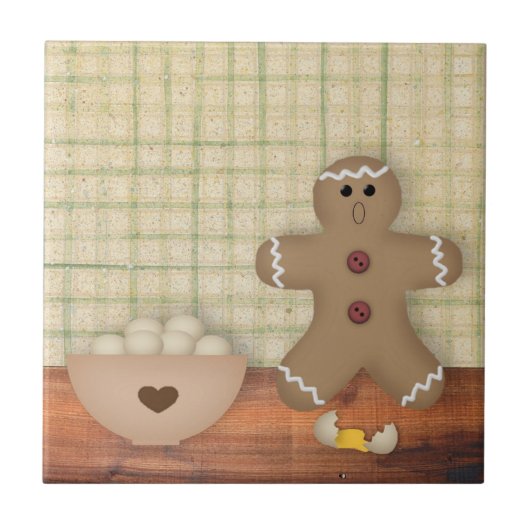 Gingerbread Man Oops Tile Fliese (Vorderseite)