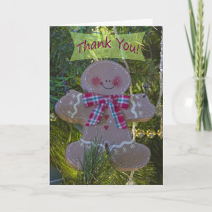 Gingerbread Man Ornament Danke Karte