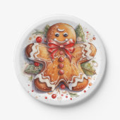 Gingerbread Man Pappteller (Vorderseite)