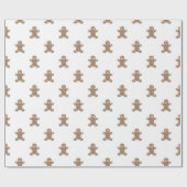 Gingerbread Man Pattern Geschenkpapier (Flach)