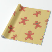 Gingerbread Man Pattern Geschenkpapier (Ungerollt)